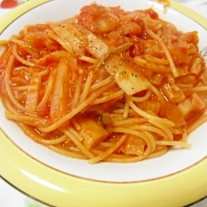 フライパンで超簡単 白菜トマトパスタ レシピ 作り方 By ミスチバス 楽天レシピ フライパンで超簡単 白菜トマトパスタ レシピ 作り方 By ミスチバス 楽天レシピ